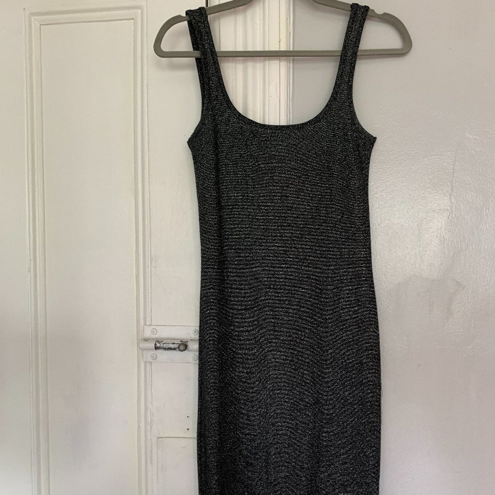 ZARA Black Sparkle Body Con Dress